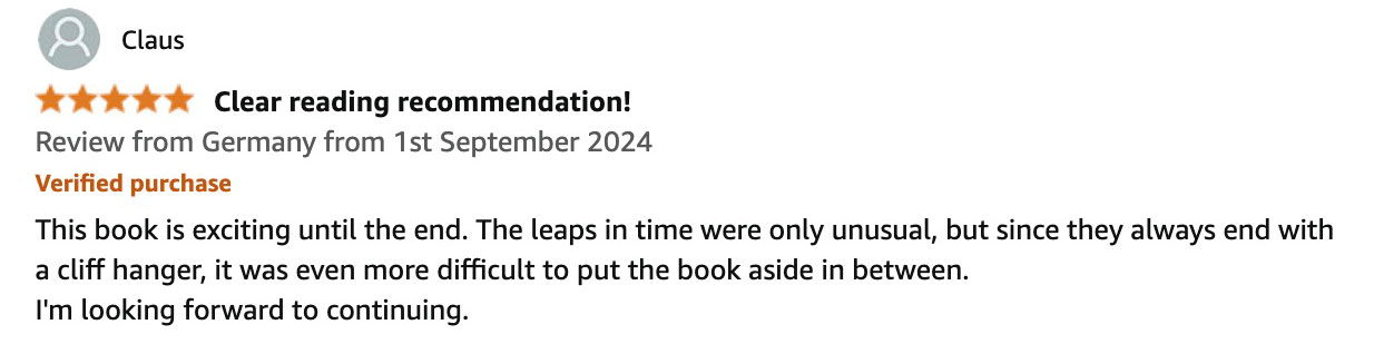 Amazon reader review 2 of The Highlanderess